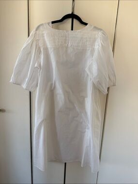Merlette White Short-Sleeve Cotton Dress